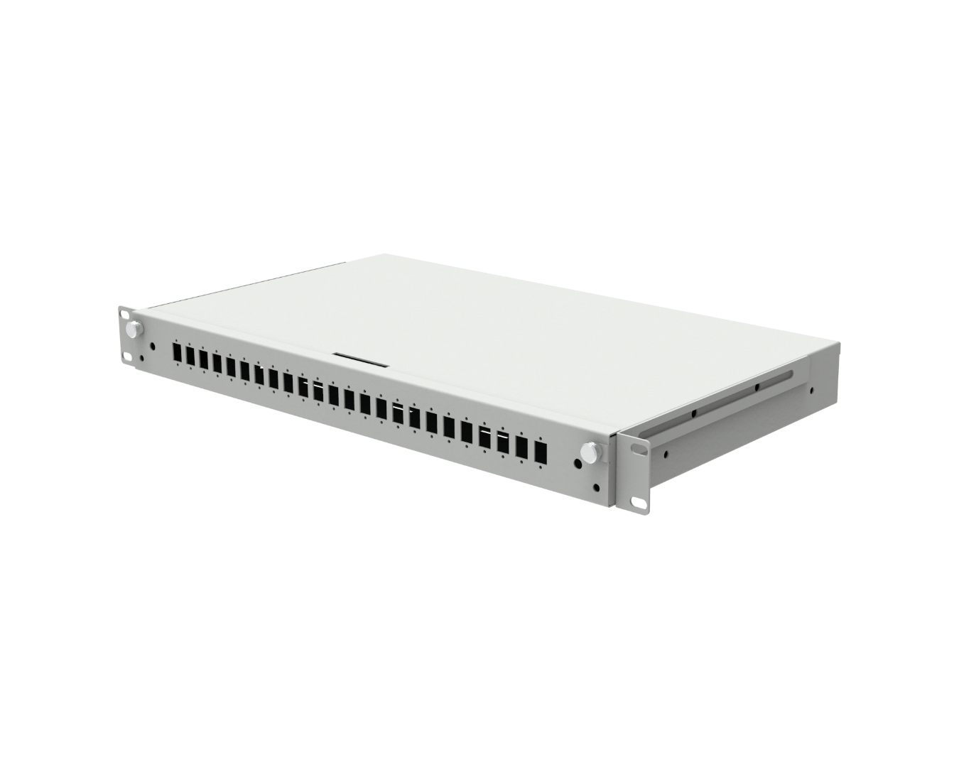 Fiber optic patch panels - pull-out: PSW-E-19"-250-1U-12-SCS-0K3-S-R7035